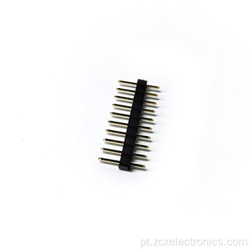 Conectores de pino masculino de 2,0 mm de linha única 180 °